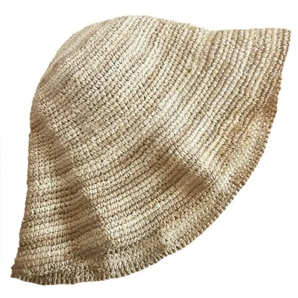 L*space Isadora Hat in Natural Stripe Summer Resort Raffia Straw Hat - Picture 4 of 6